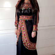 Robe Kabyle Noire / Multicouleurs